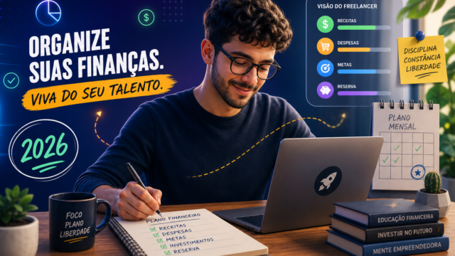 Como organizar finanças: guia prático para freelancer iniciante em 2026